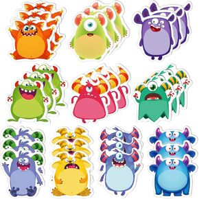 600 Sheets/ 30 Pads Cartoon Monster Sticky Note Weird Spooky Sticky Notepad Kawaii Cartoon Memo Pad Funny Monster Cute Sticky Notes for Kids Office School Party Favors Student Classroom Rewards Gifts