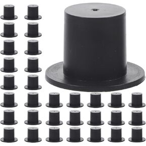 Gadpiparty 50 Pieces Mini Black Top Hats Plastic Decorative Doll Hats Magician Top Hats Snowman Crafts DIY Dollhouse Accessory for Christmas Winter Party Supplies