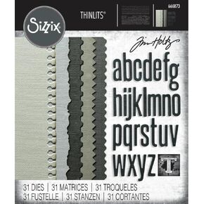 Ellison Sizzix Thinlits Die Set 31PK - Vault Edges by Tim Holtz - 666873