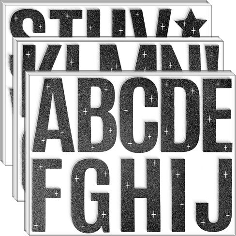 155 Pcs 15 Sheets Glitter Bulletin Board Letters 4 Inch Letter Stickers for Poster Board Stick on Letters for Bulletin Board Display Classroom School Home Decor(Green) in Kuwait