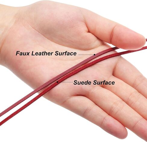 MECCANIXITY Faux Leather Cord Suede Cord, 5.5 Yards 2.6mm String Flat Rope Thread for Bracelet Necklace Beading Jewelry DIY Art Crafts, Yellow, 1 Pack in Saudi Arabia