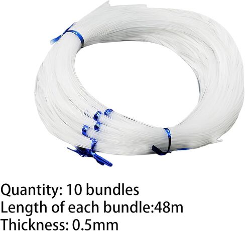 1mm Clear Beading Thread, Clear Nylon Thread, Non Stretch Nylon String, Transparent Sewing Thread for DIY Crafts Beading, 10 Bundles in Saudi Arabia