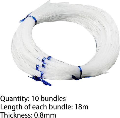 1mm Clear Beading Thread, Clear Nylon Thread, Non Stretch Nylon String, Transparent Sewing Thread for DIY Crafts Beading, 10 Bundles in Saudi Arabia
