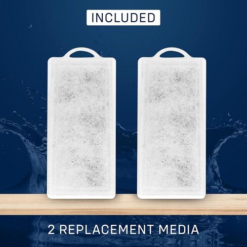Mighty Aquarium Filter HOB Replacement Media - Fish Tank Filters Replacement, Hang-on-Back Small Aquarium Filter, Replacement Filter Cartridge - S MG04 Replacement Cartridge, 2-Pack in Kuwait
