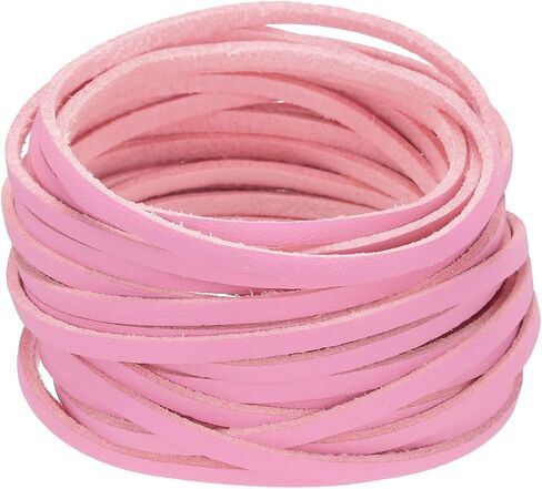 MECCANIXITY Faux Leather Cord Suede Cord, 5.5 Yards 2.6mm String Flat Rope Thread for Bracelet Necklace Beading Jewelry DIY Art Crafts, Yellow, 1 Pack in Saudi Arabia