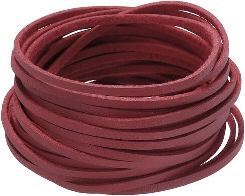 MECCANIXITY Faux Leather Cord Suede Cord, 5.5 Yards 2.6mm String Flat Rope Thread for Bracelet Necklace Beading Jewelry DIY Art Crafts, Yellow, 1 Pack in Saudi Arabia
