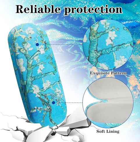 حافظة نظارة ذات هيكل صلب، حافظات نظارة للعين، حافظة نظارة صلبة للنساء مع قطعة قماش للتنظيف، حافظة نظارة محمولة للنساء والرجال in Kuwait