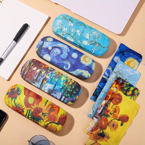 حافظة نظارة ذات هيكل صلب، حافظات نظارة للعين، حافظة نظارة صلبة للنساء مع قطعة قماش للتنظيف، حافظة نظارة محمولة للنساء والرجال in Kuwait