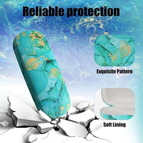 Hard Shell Eyeglasses Case, Eye Glass Cases Womens Hard Shell With Cleaning Cloth Portable Eyewear Case for Women Men in Saudi Arabia