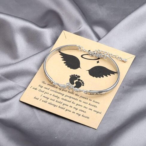 Gzrlyf قلادة الإجهاض أجنحة الملاك قلادة الوهق هدايا تذكارية لفقدان الحمل in Kuwait
