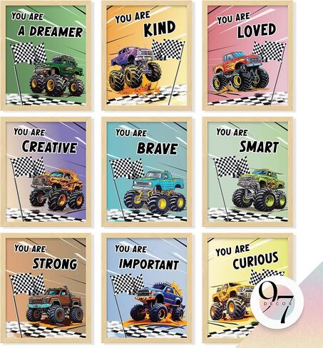 97 Decor Classic Muscle Car Posters for Boys Room - American Muscle Car Poster, Car Pictures Wall Decor, Muscle Car Wall Art, Vintage Muscle Cars Prints for Home Bedroom Decorations (8x10 UNFRAMED) in Saudi Arabia