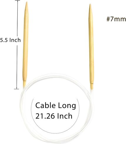 KoovDem Crochet Needles, and Knitting Accessories with Double Pointed Knitting Needles, Bamboo Knitting Needles, and Cable Included in Saudi Arabia