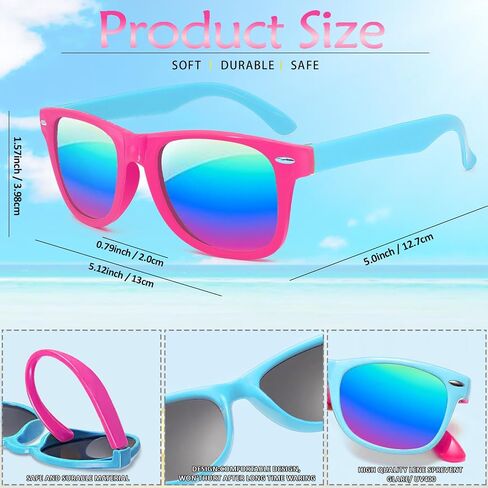 48 Pack Kids Sunglasses Party Favors ، Neon Sunglasses Bulk ، Phitchrens Sunglasses Boys Girls Girls Eyewear Pack for Goody Bag Fillers Summer Beach Pool Party Supplies Age for 3-8 in Saudi Arabia