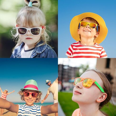 48 Pack Kids Sunglasses Party Favors ، Neon Sunglasses Bulk ، Phitchrens Sunglasses Boys Girls Girls Eyewear Pack for Goody Bag Fillers Summer Beach Pool Party Supplies Age for 3-8 in Saudi Arabia