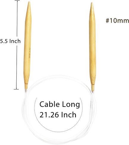 KoovDem Crochet Needles, and Knitting Accessories with Double Pointed Knitting Needles, Bamboo Knitting Needles, and Cable Included in Saudi Arabia