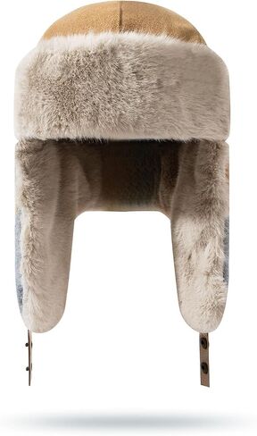 قبعات منفوخة للطقس البارد من Croogo قبعة الصياد قبعة شتوية سميكة فروي Ushanka قبعة روسية مقاومة للرياح قبعة تزلج مع غطاء للأذن in Kuwait