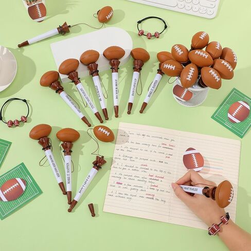 18 Pcs Soccer Inspirational Pens Funny Sports Themed Ballpoint Pens Novelty Motivational Gifts Ball Sports Inspirational Gifts for Teacher Award Office Party Favors Supplies in Kuwait