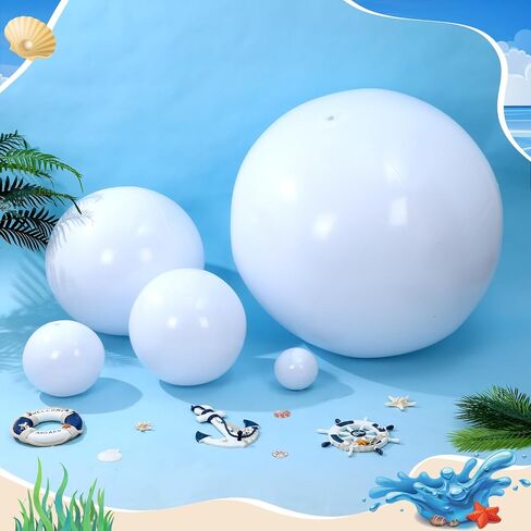36 Pcs Inflatable Beach Balls Bulk 6" 12" 16" 24" 40" Multiple Sizes PVC Summer Swimming Pool Ball for Adults Outdoor Beach Hawaii Water Games Party Decorations in Kuwait