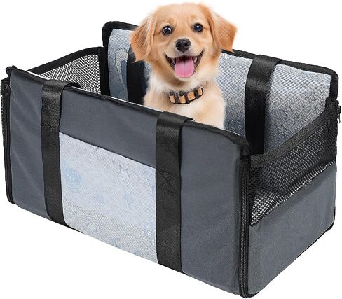 Center Console Dog Car Seat, Portable Pet Console Car Ceat for Small Dogs and Puppy Support Pet Up to 11lbs(Black) in Kuwait