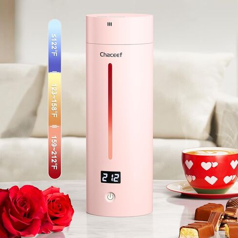 ترقية غلاية السفر CHACEEF، غلاية كهربائية محمولة، غلاية كهربائية صغيرة سعة 350 مل مع 5 إعدادات مسبقة متغيرة، غلاية مياه ساخنة صغيرة من الفولاذ المقاوم للصدأ 304 مع إيقاف تلقائي وحماية من الغليان الجاف، أبيض in Kuwait