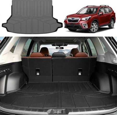 حصيرة البضائع مناسبة لـ 2019-2025 Subaru Forester Seat Cover Back Cargo Liner Backrest Mat Trunk Back Seat Protector for 2019 2020 2021 2022 2023 2024 2025 Subaru Forester (غطاء خلفي للمقعد) in Kuwait