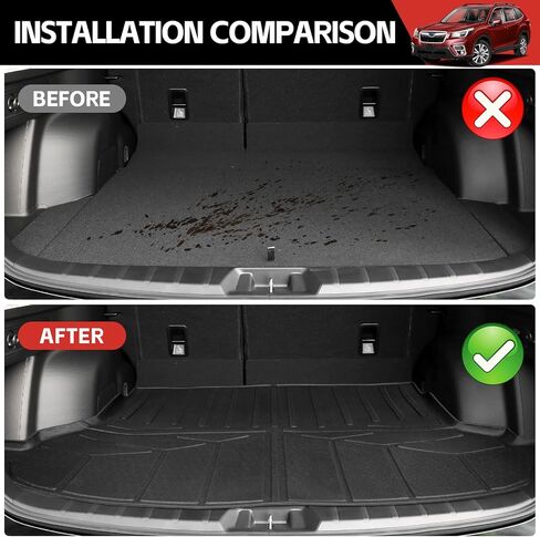 حصيرة البضائع مناسبة لـ 2019-2025 Subaru Forester Seat Cover Back Cargo Liner Backrest Mat Trunk Back Seat Protector for 2019 2020 2021 2022 2023 2024 2025 Subaru Forester (غطاء خلفي للمقعد) in Kuwait