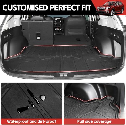 حصيرة البضائع مناسبة لـ 2019-2025 Subaru Forester Seat Cover Back Cargo Liner Backrest Mat Trunk Back Seat Protector for 2019 2020 2021 2022 2023 2024 2025 Subaru Forester (غطاء خلفي للمقعد) in Kuwait