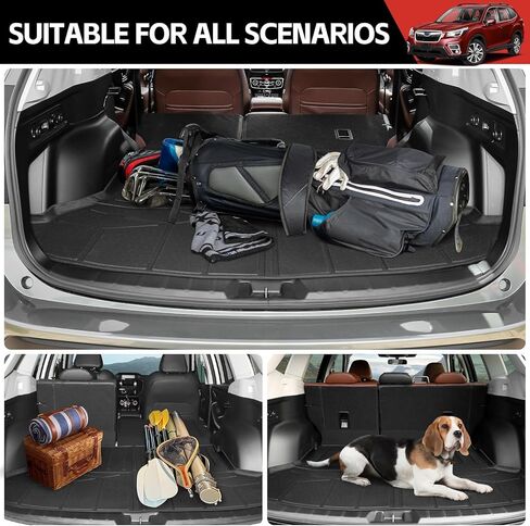 حصيرة البضائع مناسبة لـ 2019-2025 Subaru Forester Seat Cover Back Cargo Liner Backrest Mat Trunk Back Seat Protector for 2019 2020 2021 2022 2023 2024 2025 Subaru Forester (غطاء خلفي للمقعد) in Kuwait