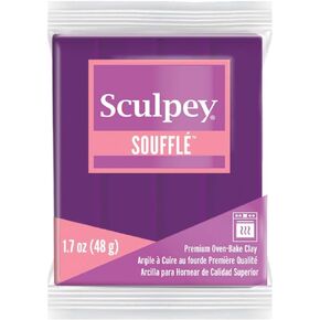 Sculpey Soufflé ™ Polymer Bake Clay ، Purple Purple ، غير سامة ، 1.7 أوقية. بار ، رائع لصنع المجوهرات ، عطلة ، ديي ، وسائل الإعلام المختلطة والمزيد! قسط الفرن خفيفة الوزن الخبز الطين.