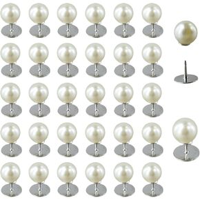 30 PCS Pearl Buttons, 10mm Pearl Pins for Clothes, Removable and Reusable, Suitable for Shirts, Sweaters, Skirts, Suspenders, Jeans