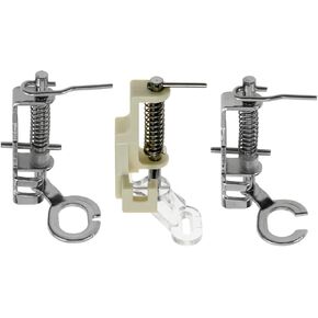 3PCS Metal Free Motion Sewing Machine Press Foot for All Low-Handle Brother Singers Janome Babylock and More Sewing Machines - Including Closed Toes Open Toes and Quilted Feet