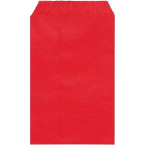 Quotidian Strawberry Red Flat Large Greaseproof Paper Acags 6 "× 9" (15 × 22.8 سم) حزمة من 100 - الفشار مخبز شمعة التفاف