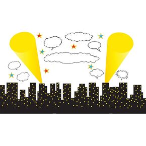 Teacher Created Resources Superhero Cityscape Bulletin Board (TCR5693)