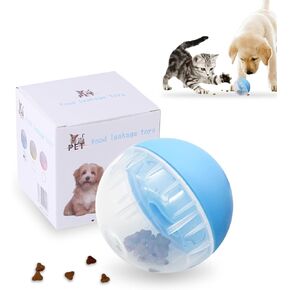 Tormen Dog Treat Ball Toy ، منطقة Pet Zone IQ التي توصل إلى ألغاز موزع الطعام التفاعلي للحيوانات الأليفة ، صعوبة قابلة للتعديل ، كرة مقاومة للتسرب الدائمة ، لعبة التعامل مع التمارين الرياضية والمتعة （الأزرق）