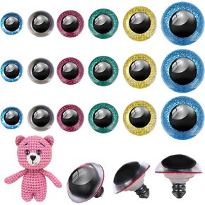 Divina Vitae 120 pcs عيون Saftey كبيرة 16/18/20/22/24/26 مم محشوة دمية حيوانية بلاستيك عيون كروشيه مع غسالات لدمى الدب DIY