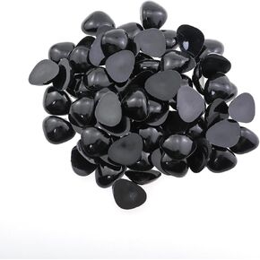 GUIFENG 100PCS مثلث بلاستيك بلاستيك الأسود دمية الحياكة صنع 15 × 20 ملم دمية دمية دمية دمية حيوانية تصنع ألعاب فخم