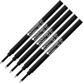 5 عبوات Monteverde G22 Rollerball Pens متوافقة مع Schmidt 888 ، Fine Point ، معبأة بالجملة (أسود)
