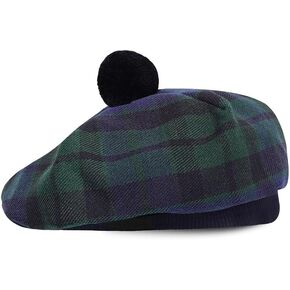 UMAM Scottish Traditional Tam o' Shatner Acrylic Wool Tammy Hat Flat Bonnet Kilt Many Tartans
