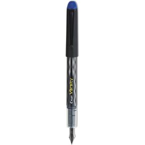 Pilot Varsity Distable Defountain Pen - Meduim Pen Point Type - Blue Ink - Silver Black Barrel - 1 CH
