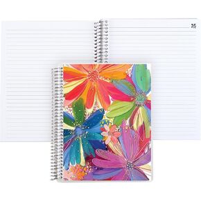 Erin Condren 8.5 "× 11" محمول حلزوني بلاتين مبطن - بتلات ملونة Ettavee ، 160 ملاحظات مبطنة وصفحات تحديد الأهداف ، 80 رطلاً ، ورقًا سميكًا ، ملصقات مشمولة