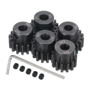 Meccanixity 5pcs RC M1 ترس ترس حركية 5 مم عمود 13T/14T/15T/16T/17T تروس الصلابة الصلب الكربوني لـ 1/8 RC طراز Car Boat Drone