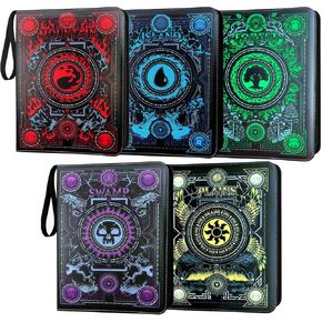 Trading Card Binder,9 Pocket Card Binder with Sleeves 720 Double Sided Pocket Premium Collector Card Album,Card Collection Folder for MTG,TCG,Yugioh,Game Cards (5 pack)