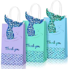 Sabary 18 PCS Mermaid Party Party Favors حقائب Mermaid ذات طابع Goodi