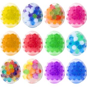 12 PCS Easter Egg Squieve Balls Clors Labours Quishy Toys for Easter Easter Toys Toys for Kids Girls Boys Easter Party Gifts for Children