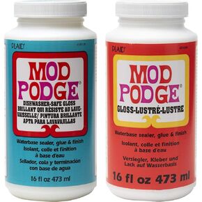 Mod Podge Dishwasher Safe Waterbase Sealer, Glue and Finish (16-Ounce), CS25139 Gloss & Gloss Waterbase Sealer, Glue (16-Ounce), CS11202 Finish, 16 oz