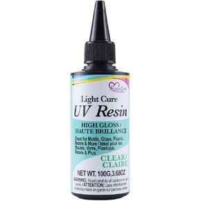 Signature Crafts Clear Ultraviolet Light Curing UV Resin for Jewelry Making, 100g