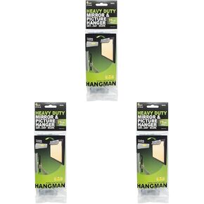Hangman Products HM-6D Heavy Duty Mirror & Picture Hanger W/Walldogs 6" (Pack of 3)