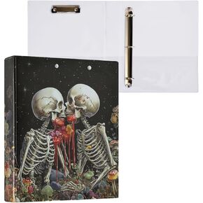 قطة النوم في الغابات الفراشة الزهرية 3 رنين رنين 1.5 "Decorative D-Ring Binder مع الحافظة و 3 جيوب صافية ، يحمل 200 ورقة A4 الحجم الورق مقاوم للماء لمكتب المنزل المدرسي