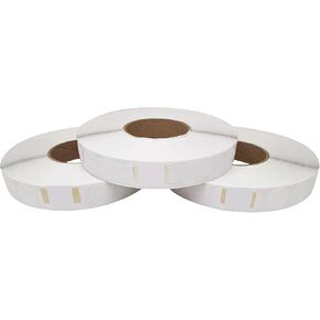 IDEALSEAL White 1" Wafer Seals Envelope Seals (No Perf) 5000 Tabs Per Roll (3 Rolls Per Box) for Tabbing Friction Fed Tabbers