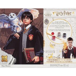 Dimensions Paintworks Hedwig و Harry Potter Paint by Number Kit للبالغين والأطفال ، انتهى المشروع 11 "× 14" ، Multicolor 15 قطعة